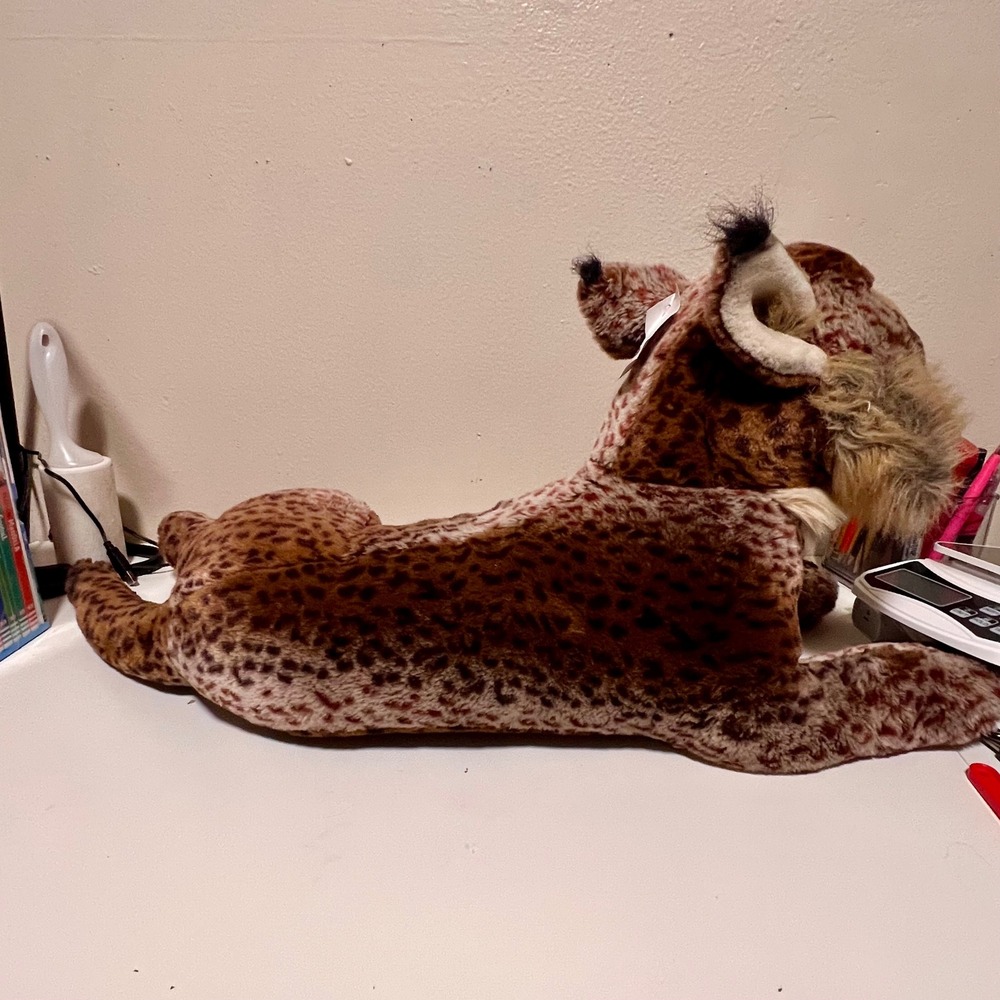 Lynx Large Spotted Plush Stuffed Animal Brown Tan Realistic Excellent Wild - Picture 3 of 13